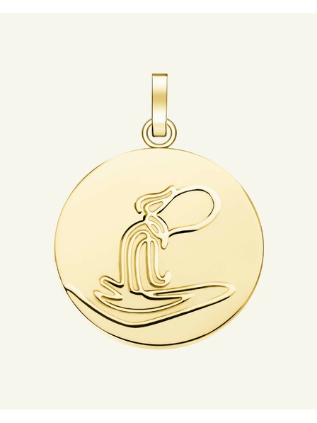 Rosefield Rosefield přívěsek zlaté barvy Zodiac Coin Vodnář