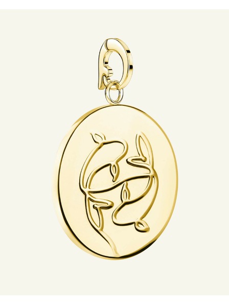 Rosefield Rosefield přívěsek zlaté barvy Zodiac Coin Ryby