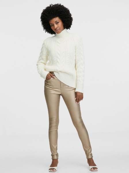 Orsay Zlaté dámské skinny fit džíny ORSAY