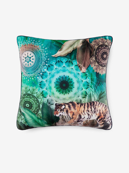 Home 48 x 48 cm - Zelený vzorovaný oboustranný polštář s výplní Hip Bedding Yukon