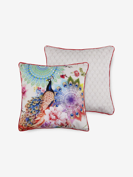 Home Krémový vzorovaný oboustranný polštář s výplní Hip Bedding Bengta