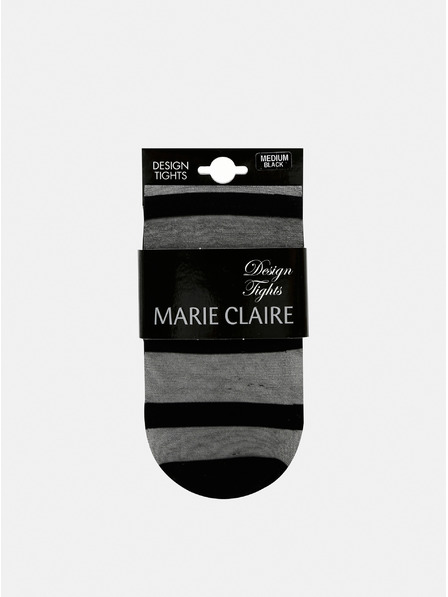 Marie Claire Černé pruhované punčochové kalhoty Marie Claire