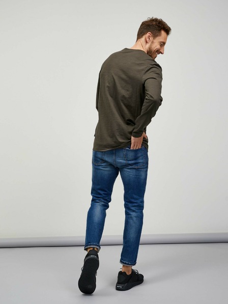 Sam 73 Khaki pánské tričko s dlouhým rukávem SAM 73 Mindart