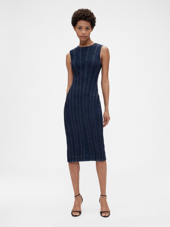 GAP Džínové midi šaty GapStudio by Zac Posen GAP