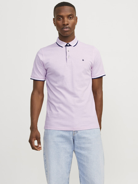Jack & Jones Světle růžové pánské polo tričko Jack & Jones