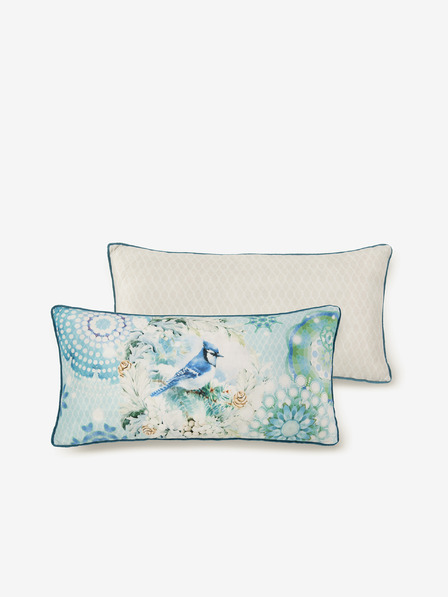 HIP 30 x 60 cm - Modro-krémový oboustranný polštář s motivem HIP Camunda