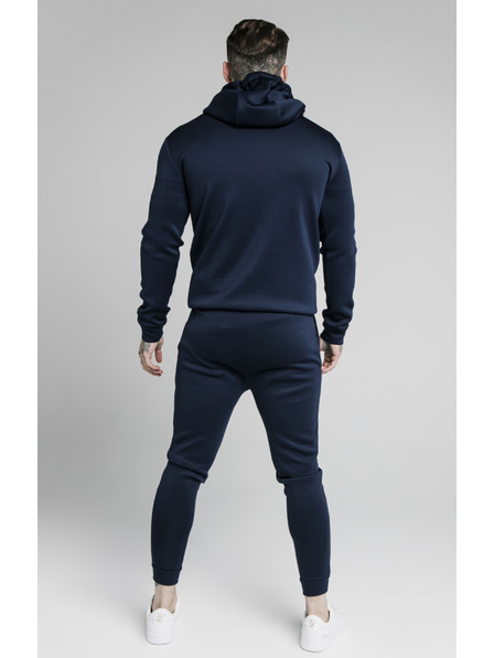 Siksilk Tmavě modrá pánská mikina s kapucí  SikSilk