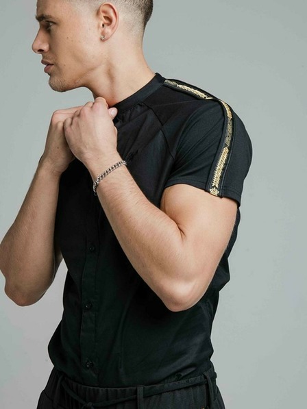 Siksilk Černé pánské tričko SikSilk