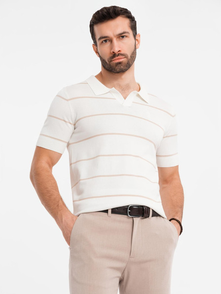 Ombre Clothing Pánská polokošile z viskózy s vodorovnými pruhy Ombre Clothing