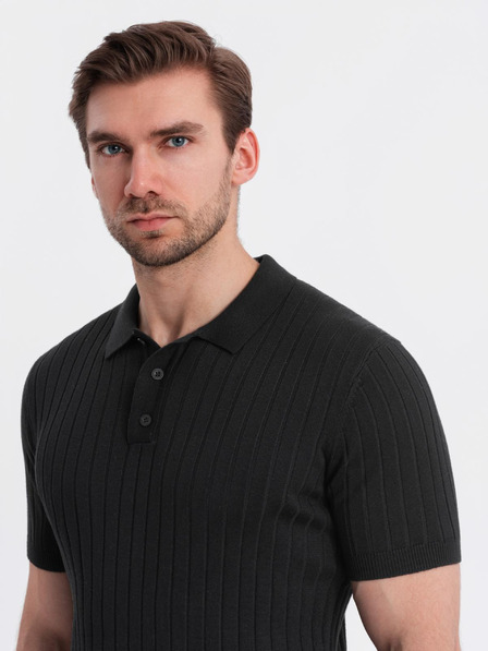 Ombre Clothing Pánská polokošile SLIM FIT z viskózy se svislými pruhy Ombre Clothing