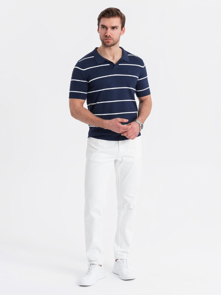 Ombre Clothing Pánská polokošile z viskózy s vodorovnými pruhy Ombre Clothing