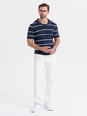 Ombre Clothing Pánská polokošile z viskózy s vodorovnými pruhy Ombre Clothing