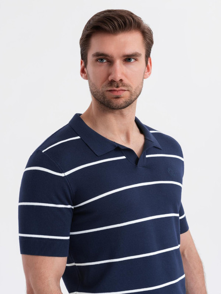 Ombre Clothing Pánská polokošile z viskózy s vodorovnými pruhy Ombre Clothing