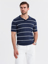 Ombre Clothing Pánská polokošile z viskózy s vodorovnými pruhy Ombre Clothing