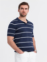 Ombre Clothing Pánská polokošile z viskózy s vodorovnými pruhy Ombre Clothing