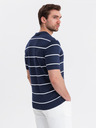 Ombre Clothing Pánská polokošile z viskózy s vodorovnými pruhy Ombre Clothing
